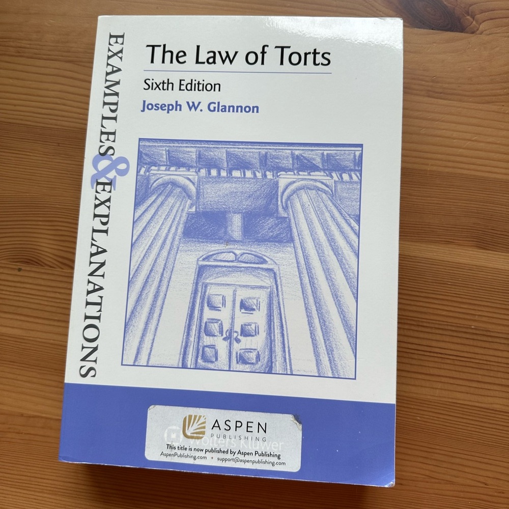 Like new Law of Torts book